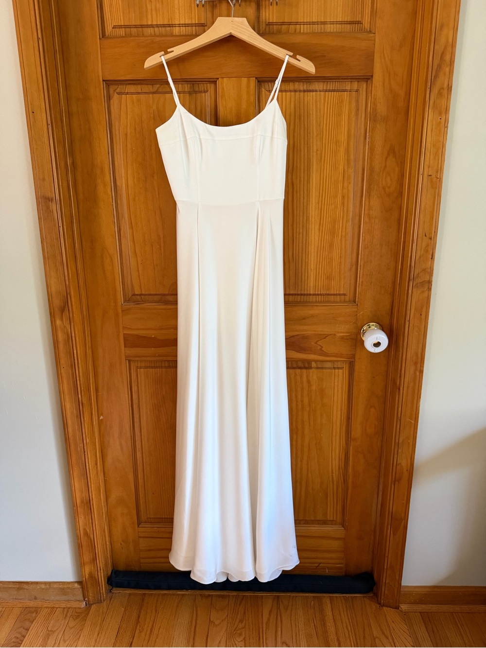 ASOS Elegant White Spaghetti Strap Maxi Dress